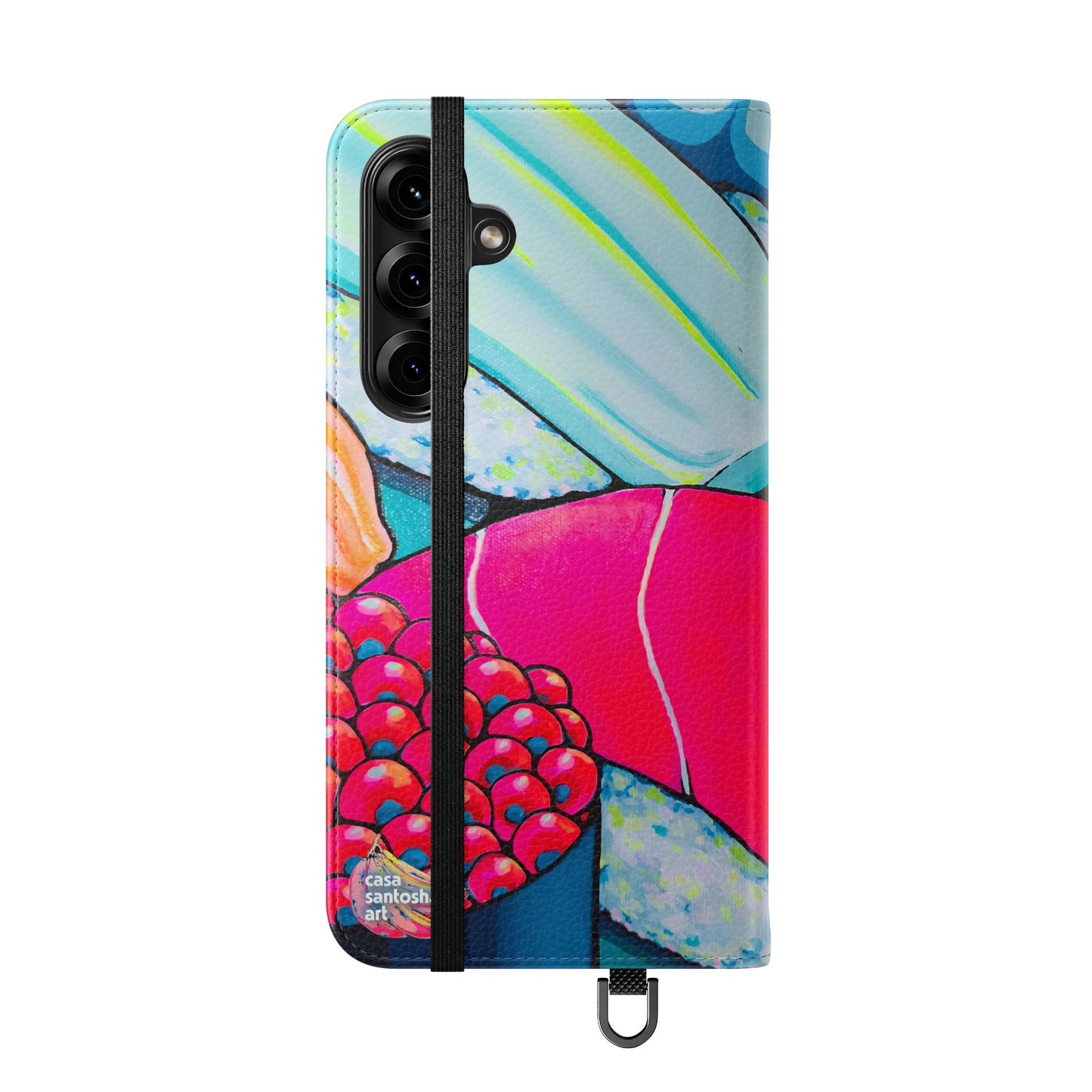 Étui portefeuille pour téléphone à clapet Neon Sushi avec porte-cartes