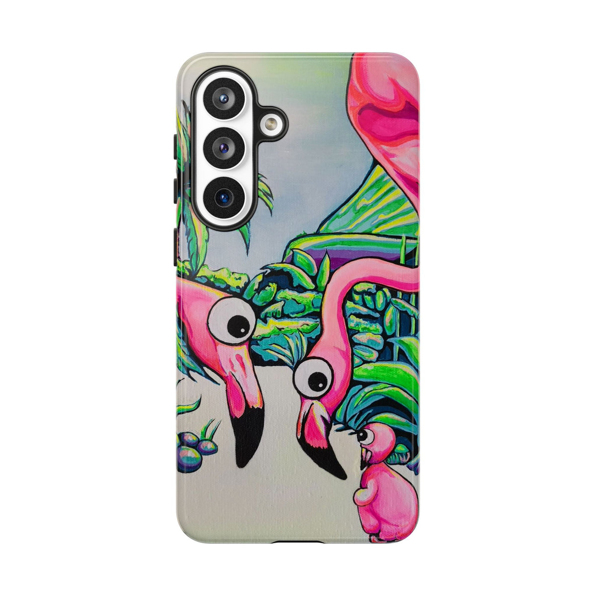Cyclops Flamingo Family Tough Phone Case