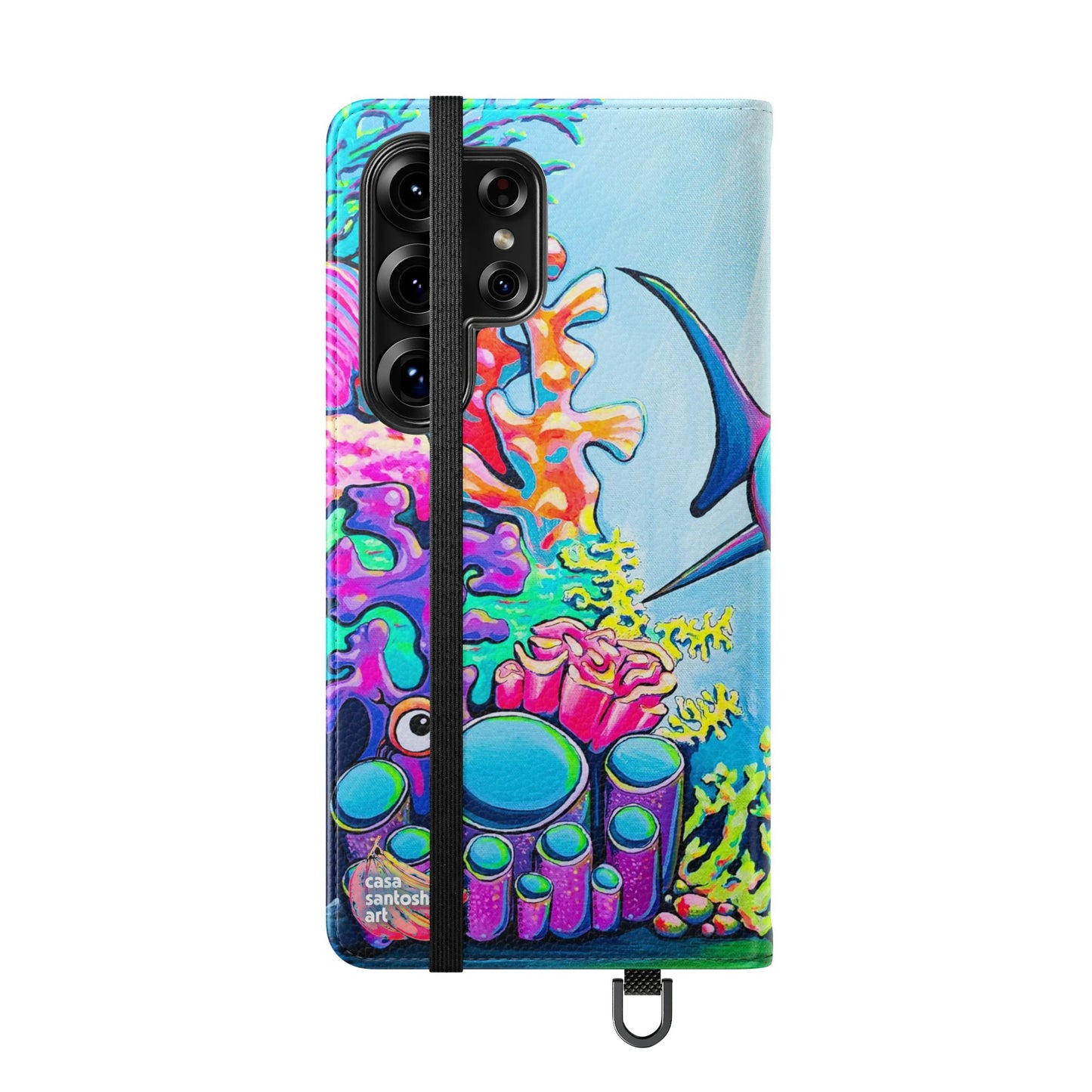 Cyclops Shark Flip Phone Case – Wallet Cover with Card Slots