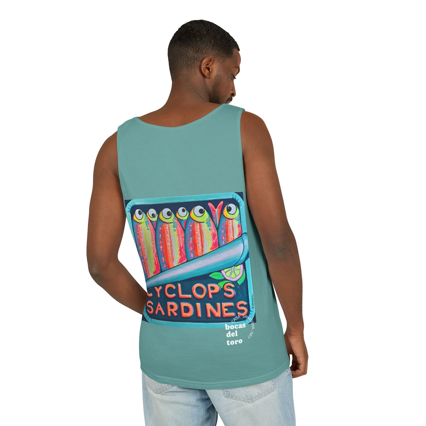 Unisex Neon Sardines Tank Top - Perfect for Summer Vibes