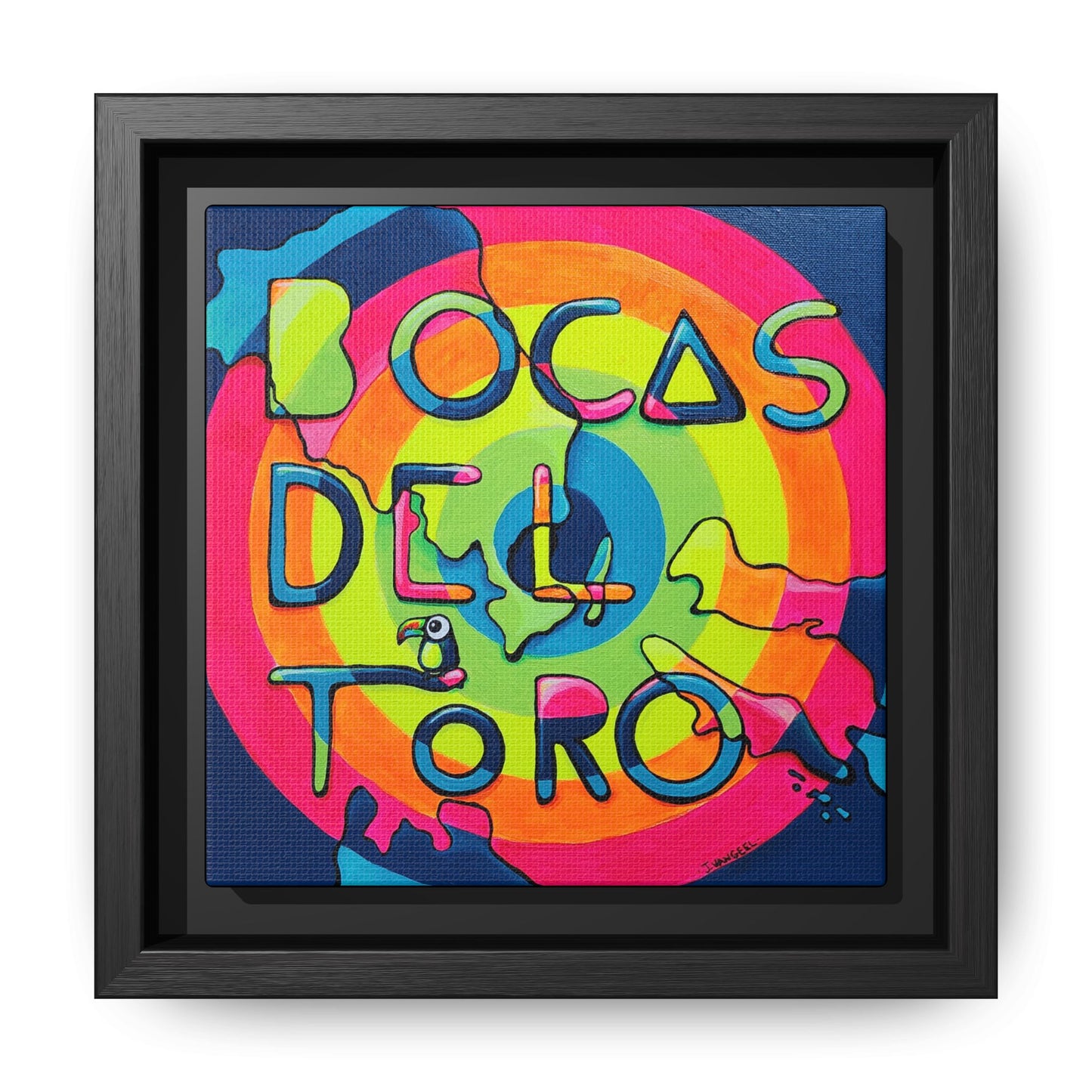 Framed Bocas Del Toro Islands Canvas Print