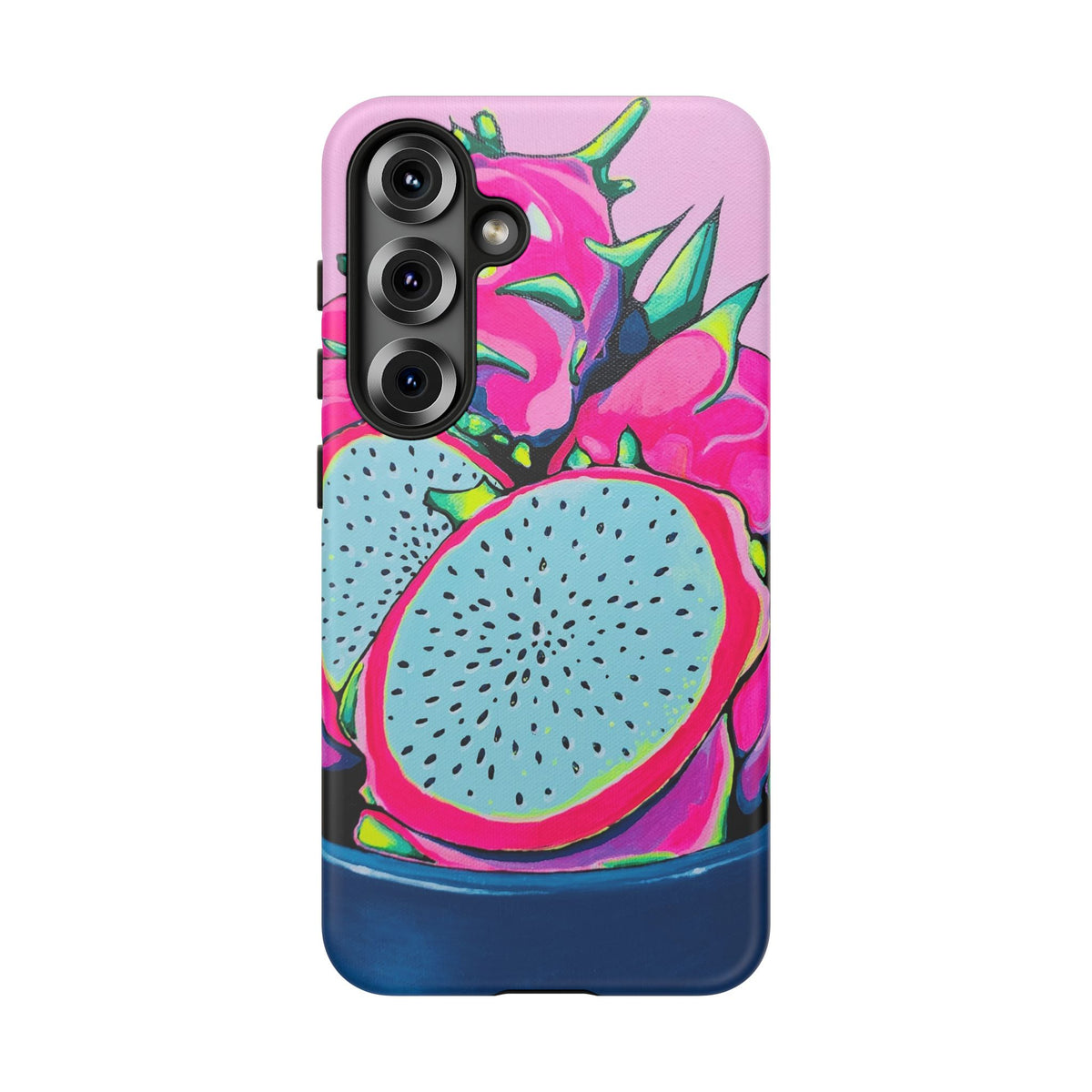 Coque de téléphone résistante Pitaya Rose Néon
