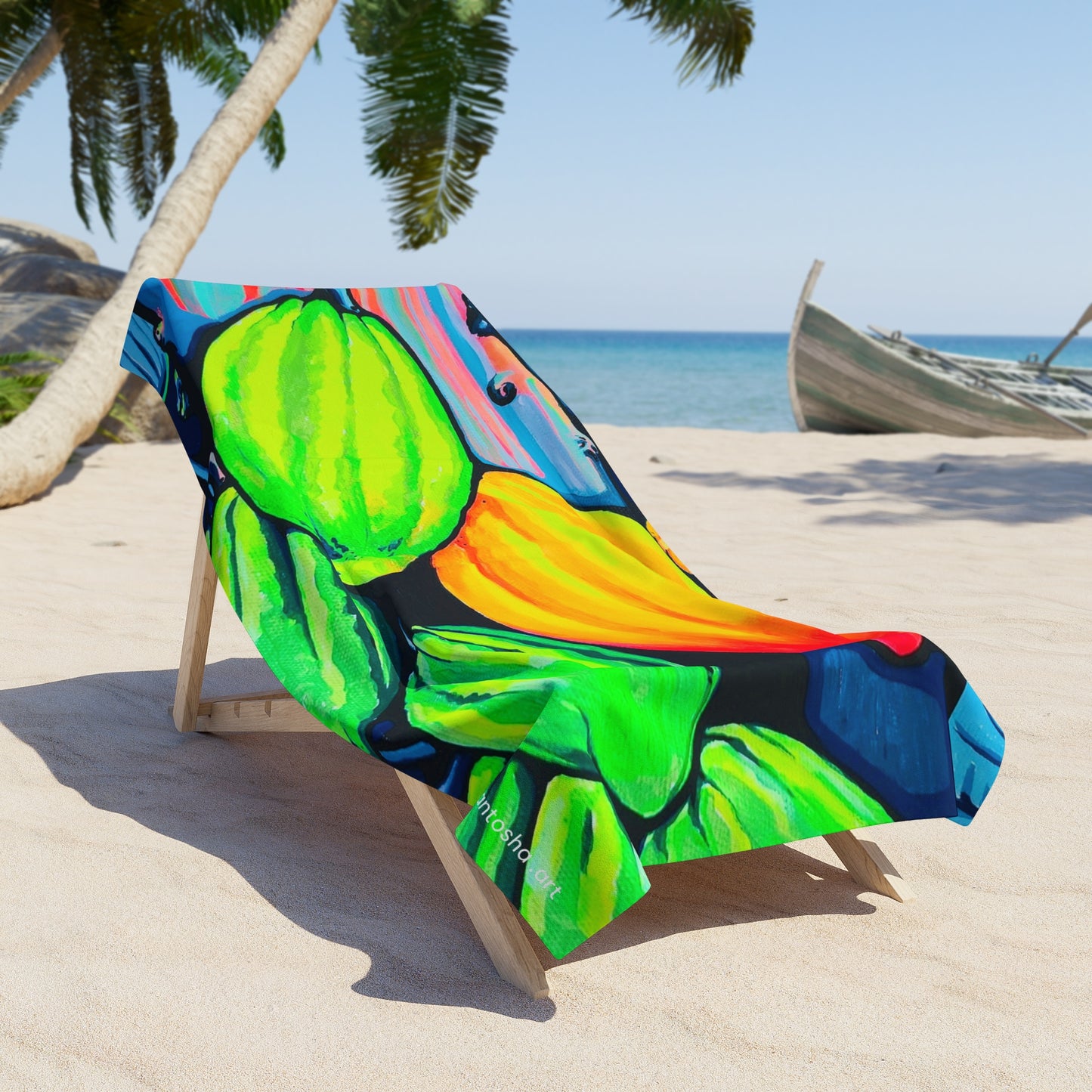 Neon Cacao Beach Towel for Summer Fun and Vacation Essentials