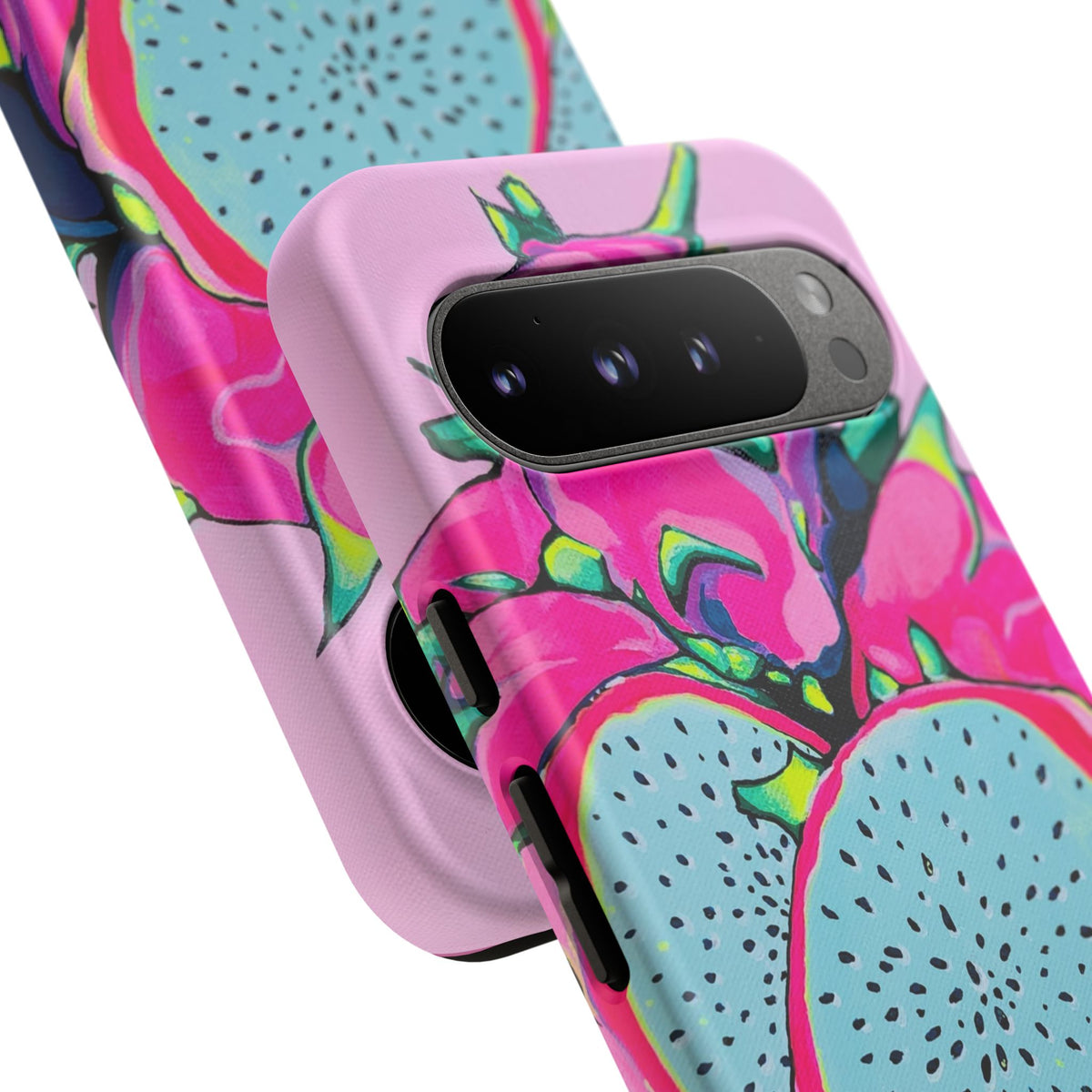 Coque de téléphone résistante Pitaya Rose Néon