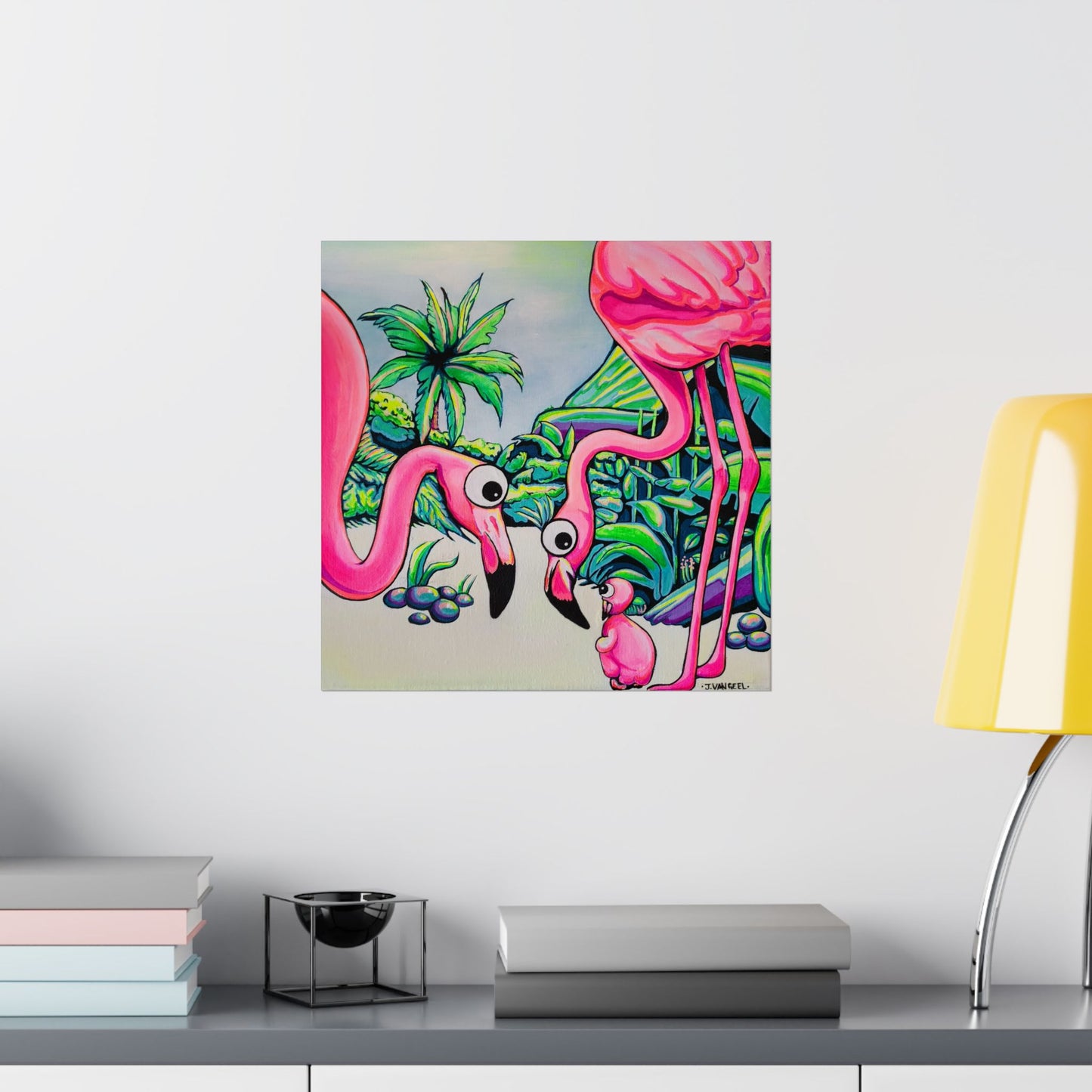Cyclops Flamingo Family Giclée Art Poster