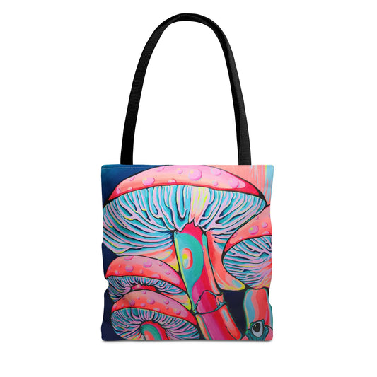 Premium Trippy Mushrooms Tote Bag, Original Artist Design, Reusable Shopping Tote, Eco-Friendly