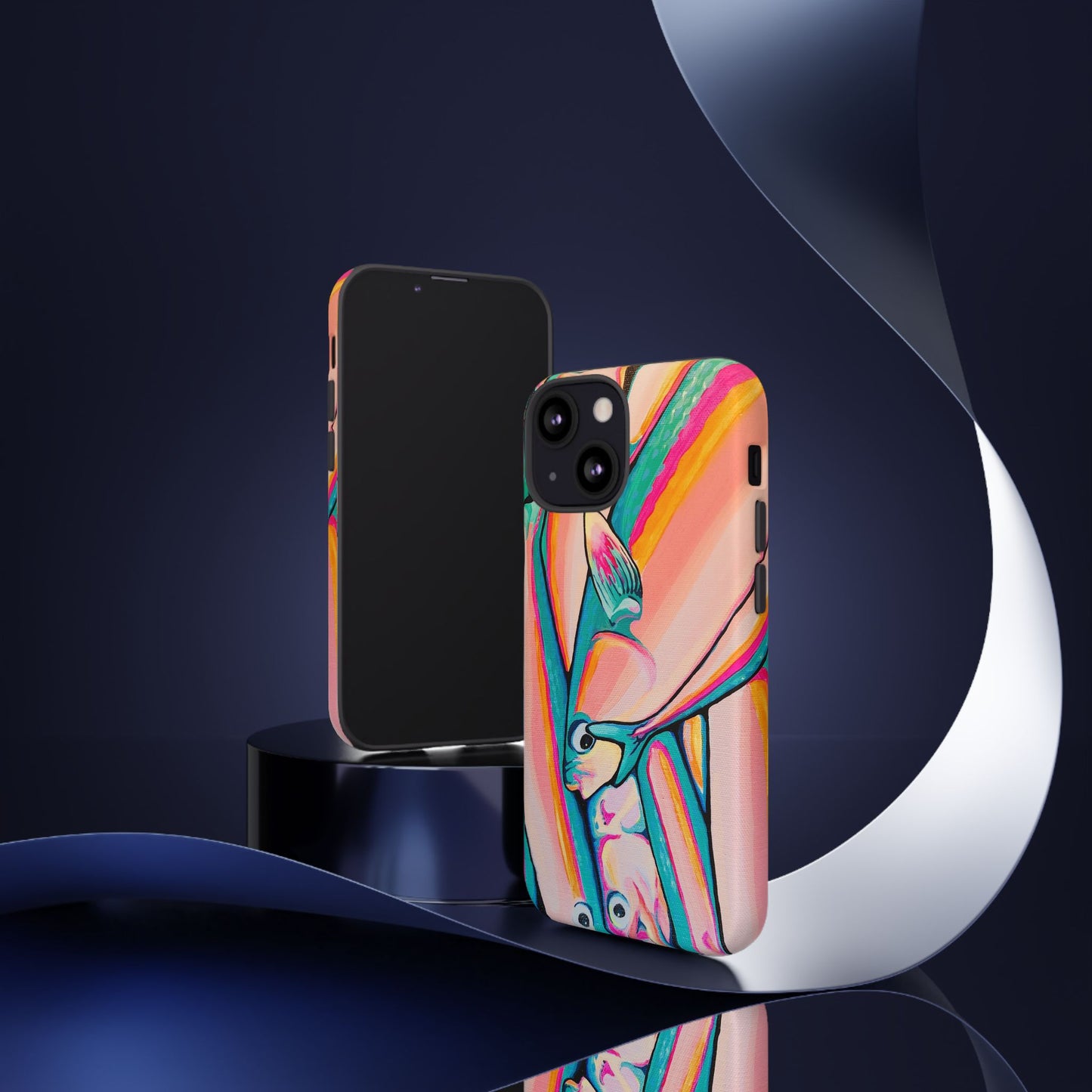 Neon Fish Tough Phone Case