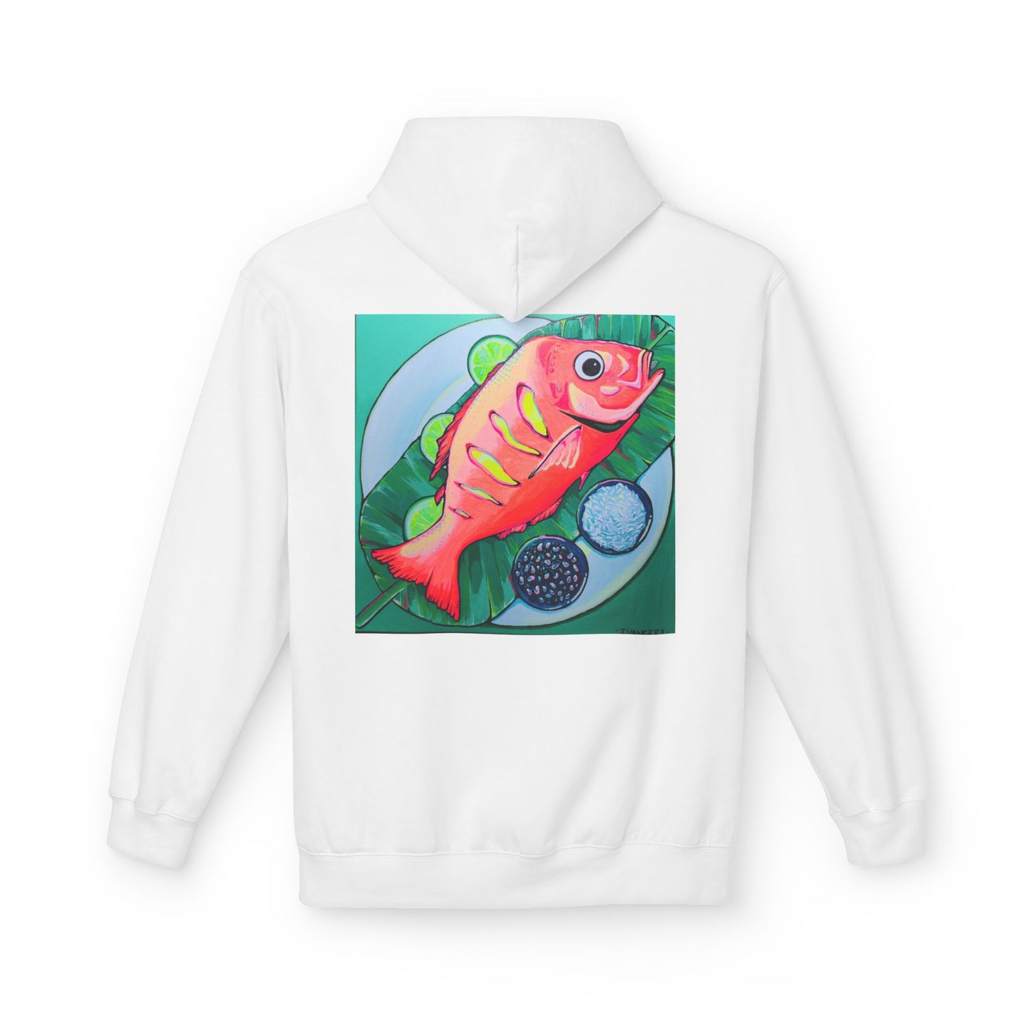 Unisex Neon Fried Fish Soft Hoodie