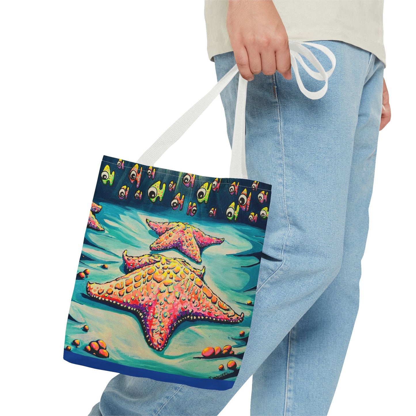 Premium Cyclops Starfish Tote Bag, Original Artist Design, Reusable Shopping Tote, Eco-Friendly