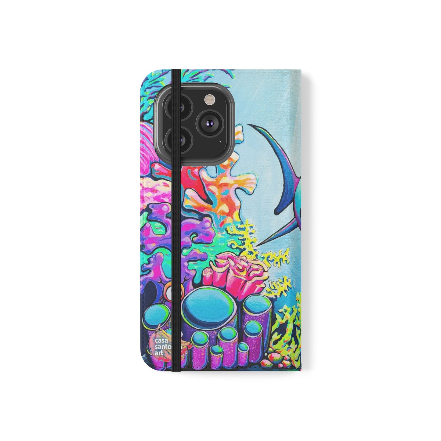 Cyclops Shark Flip Phone Case – Wallet Cover with Card Slots