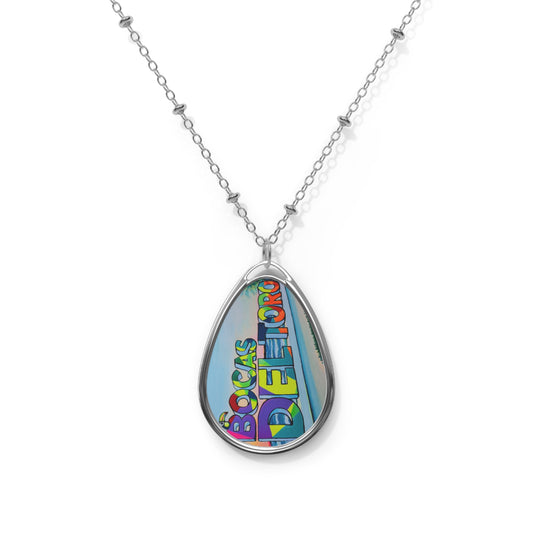 Bocas Del Toro Sign Necklace