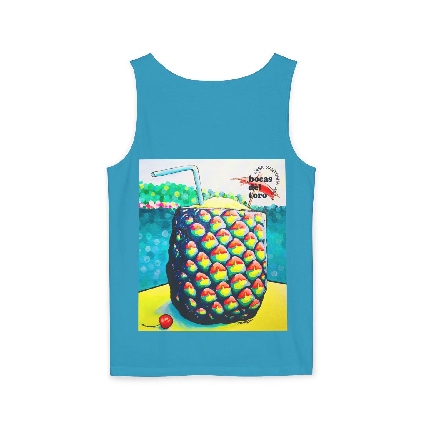 Unisex Neon Piña Colada Tank Top - Perfect for Summer Vibes