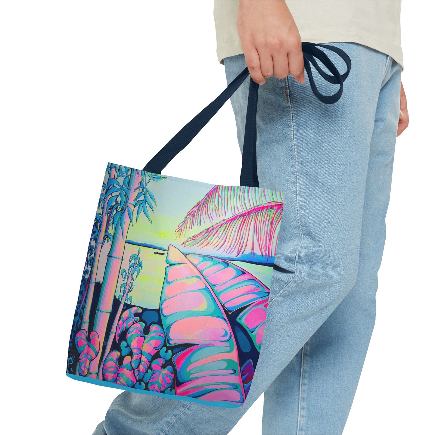 Premium Serenity Bocas Tote Bag, Original Artist Design, Reusable Shopping Tote, Eco-Friendly