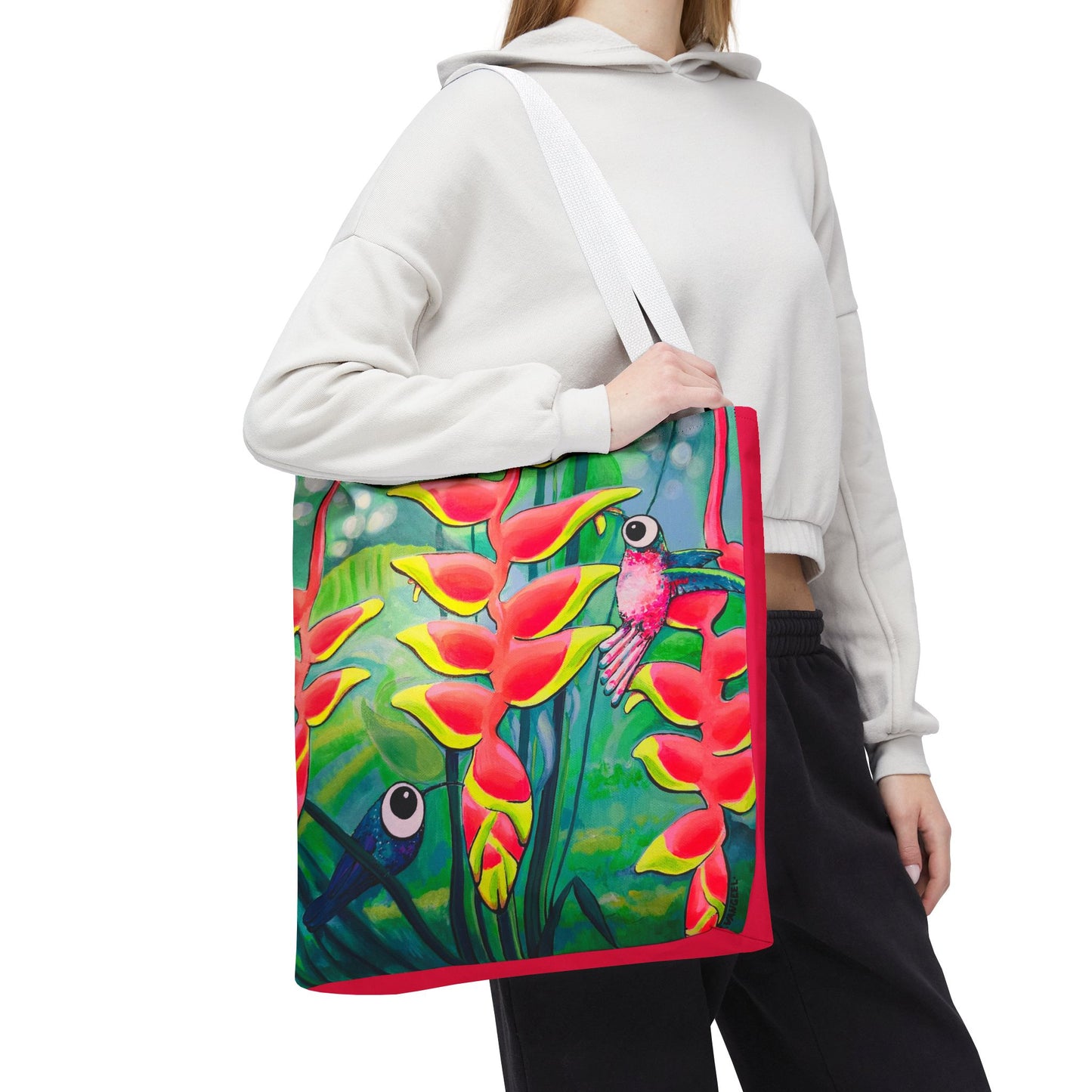 Premium Cyclops Hummingbirds Tote Bag, Original Artist Design, Reusable Shopping Tote,  Eco-Friendly