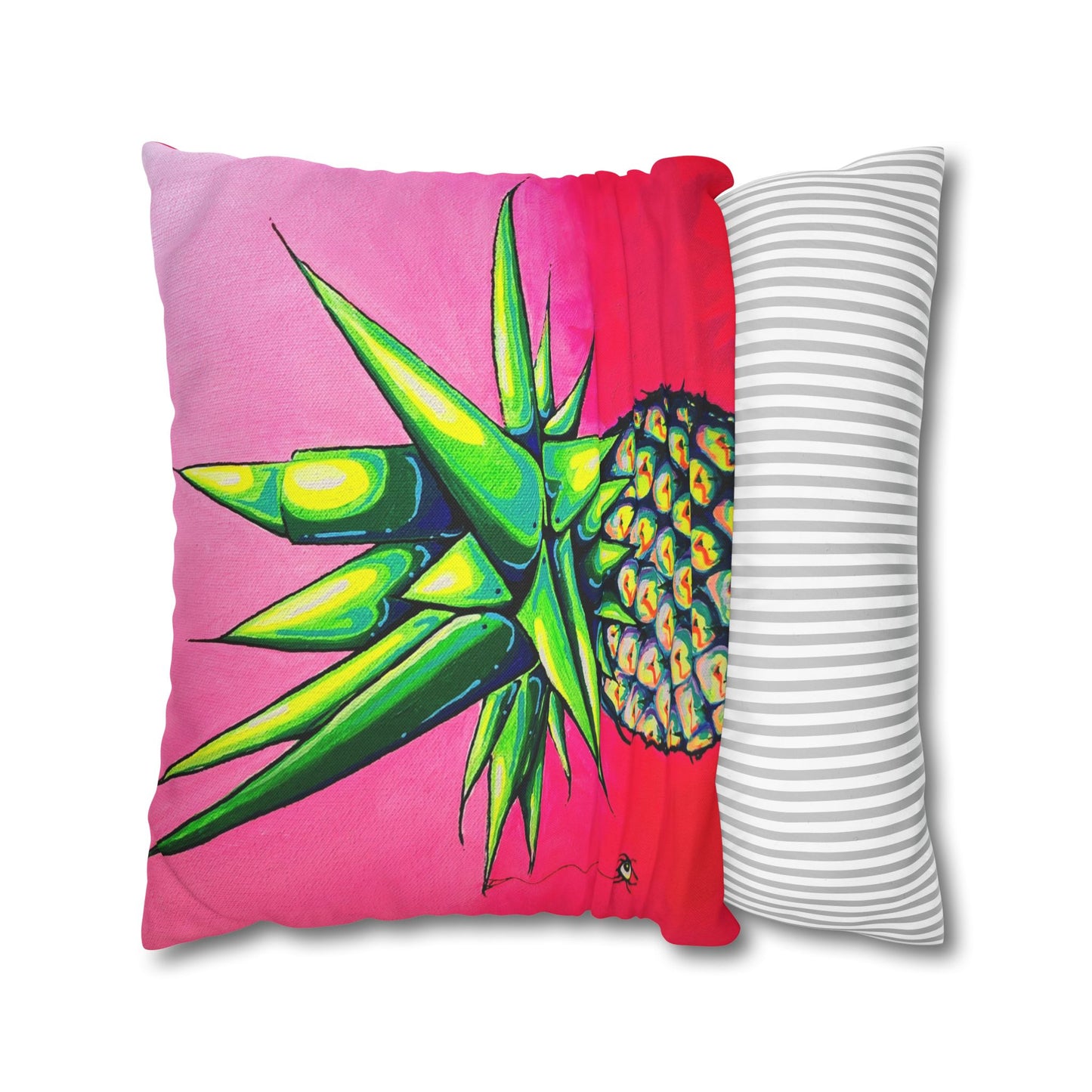 Neon Pineapple Pillowcase, Cover Only