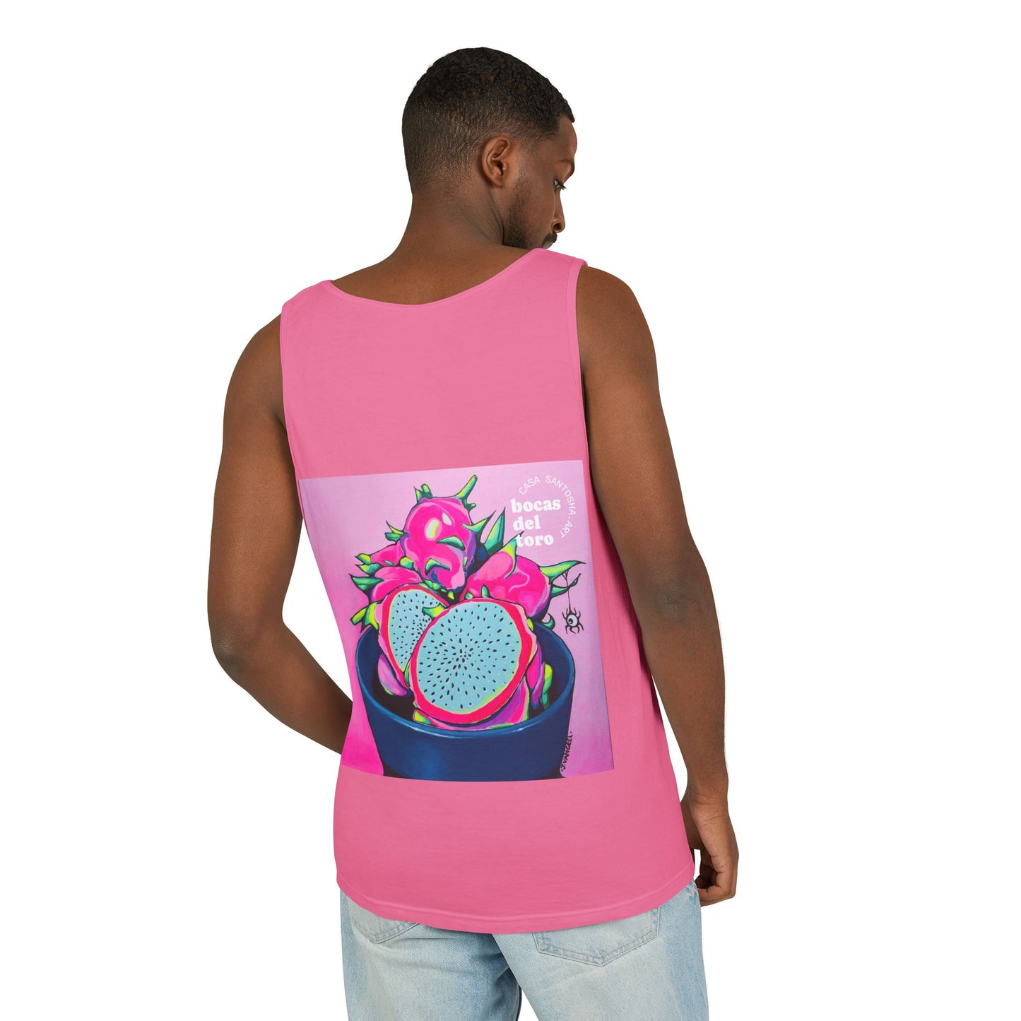 Unisex Neon Pink Dragon Fruit Tank Top - Perfect for Summer Vibes