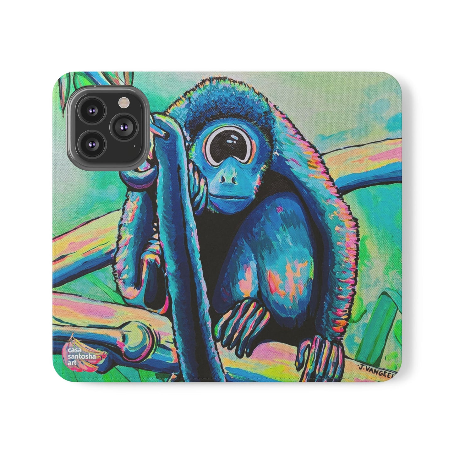 Cyclops Monkey Flip Phone Case – Wallet Cover with Card Slots
