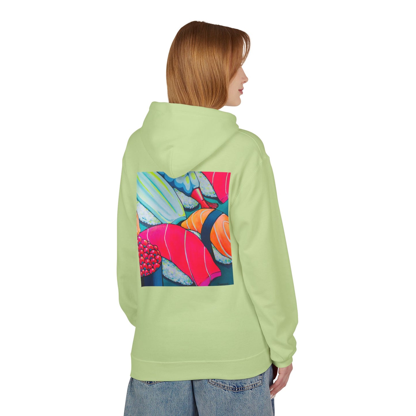 Unisex Neon Sushi Soft Hoodie