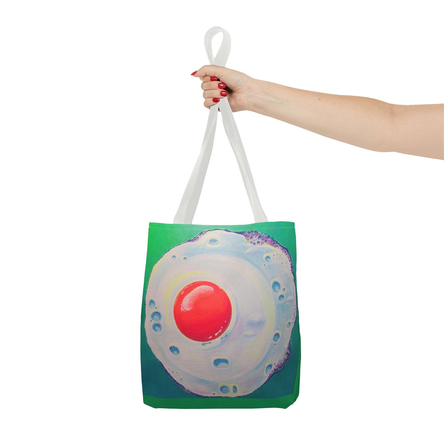 Premium Neon Fried Egg Tote Bag, Original Artist Design, Reusable Shopping Tote,  Eco-Friendly