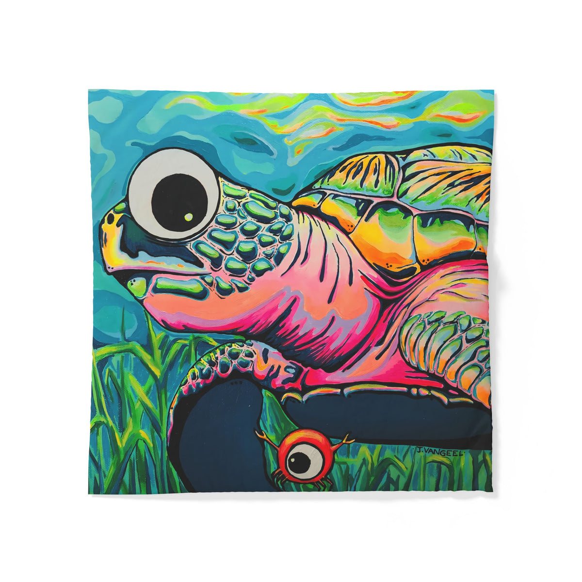 Cyclops Turtle Duvet Cover