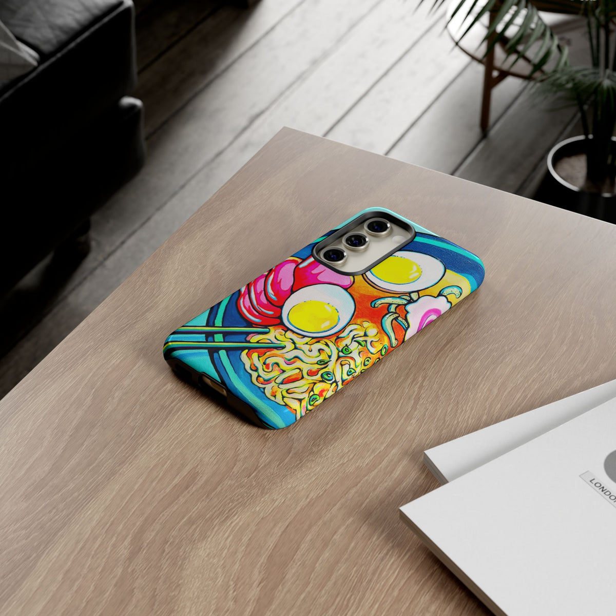 Coque de téléphone résistante Neon Ramen