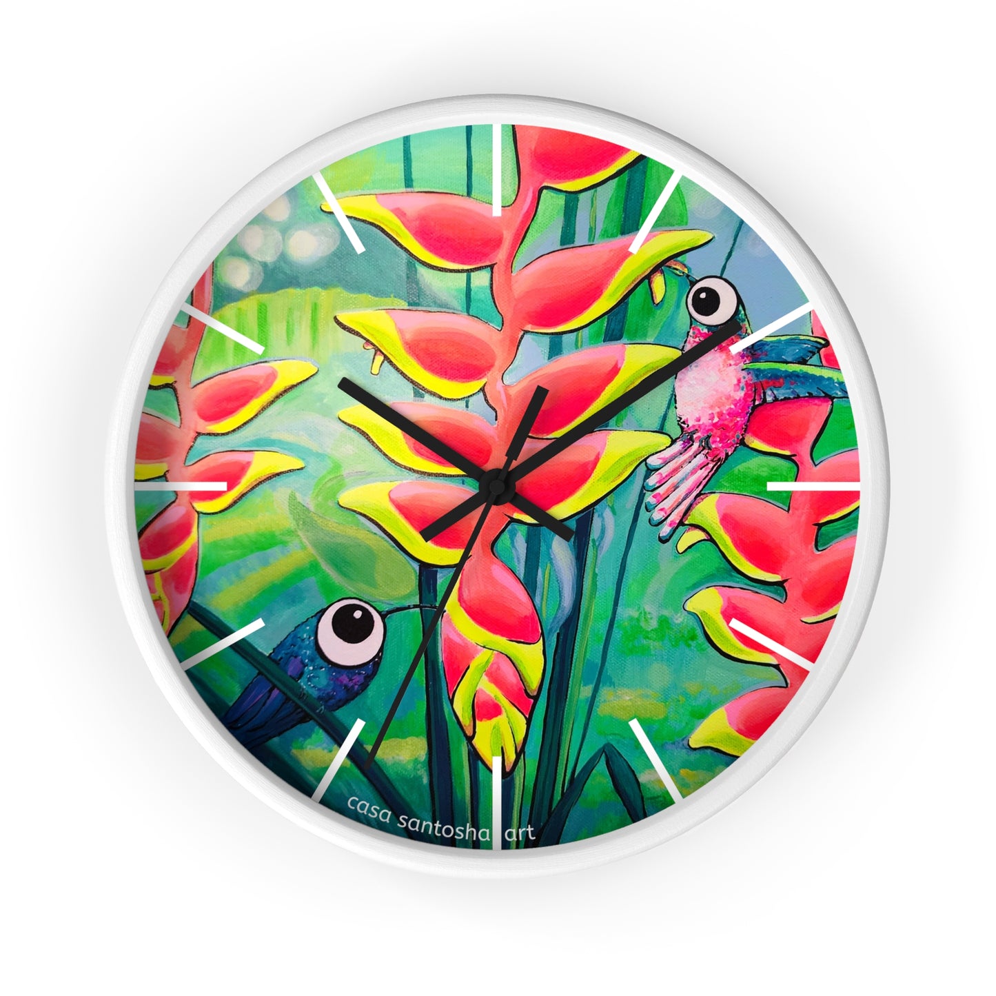 Cyclops Hummingbirds Pop Art Wall Clock