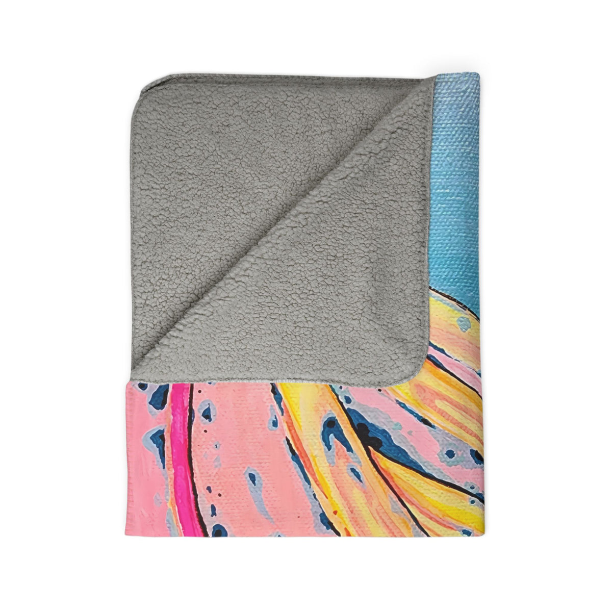 Neon Bananas Fleece Sherpa Blanket