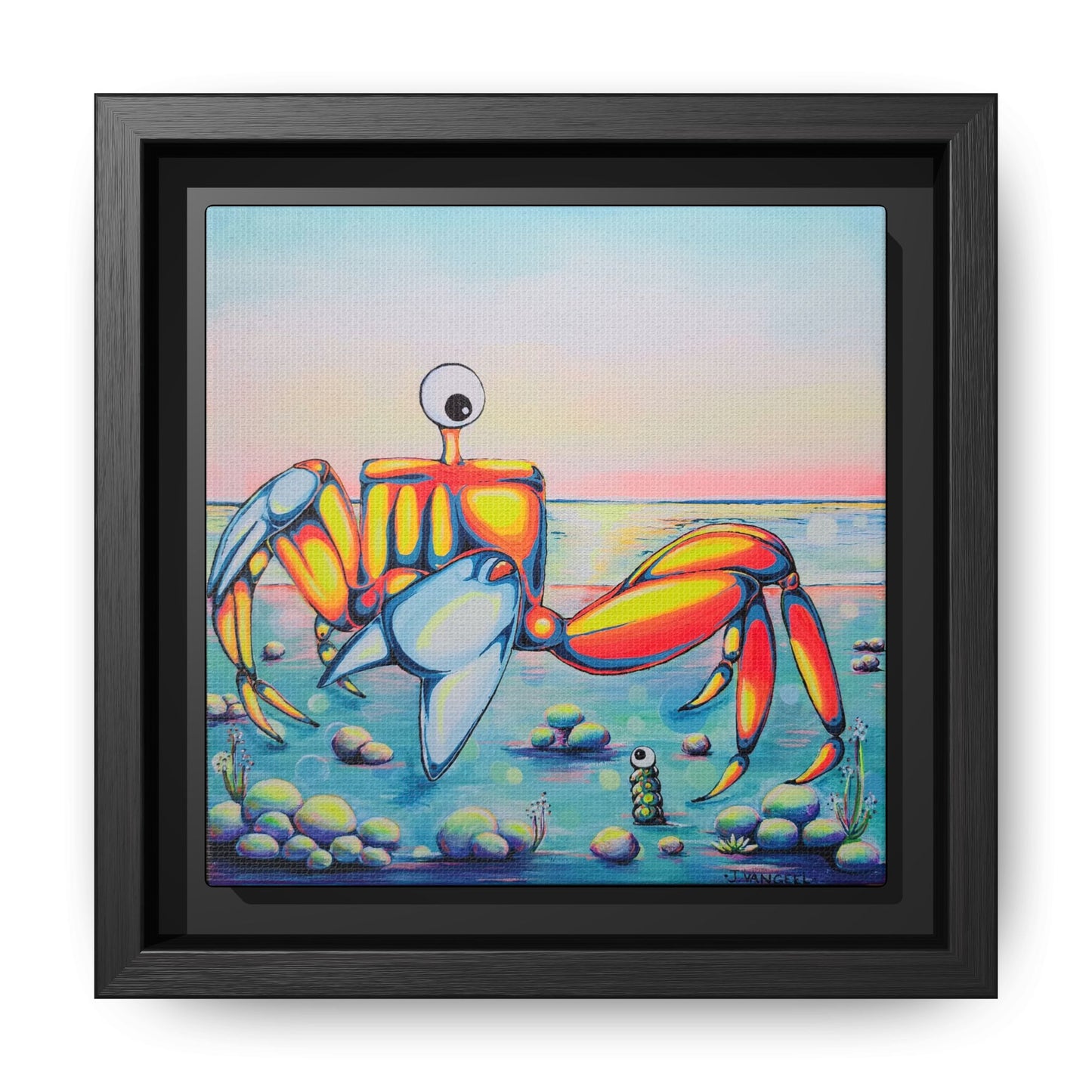 Framed Cyclops Crab Canvas Print