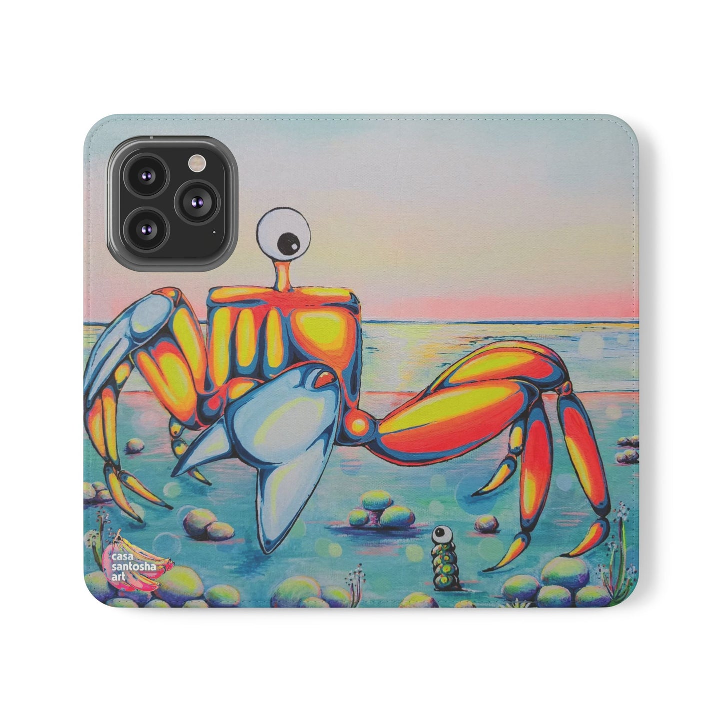 Cyclops Crab Flip Phone Case – Wallet Cover with Card Slots