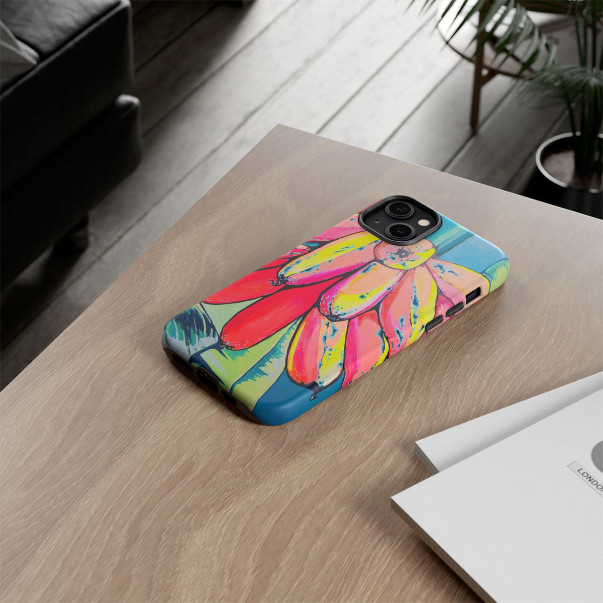 Neon Primitivo Bananas Tough Phone Case