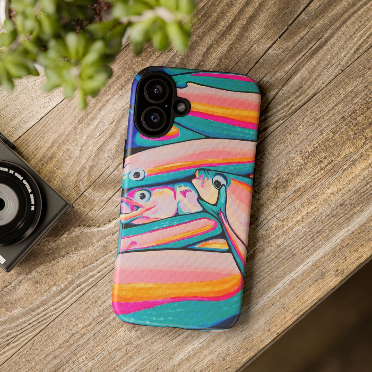 Neon Fish Tough Phone Case