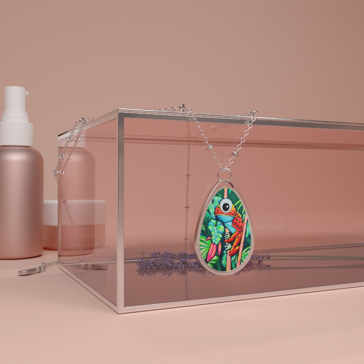 Cyclops Red Frog Necklace