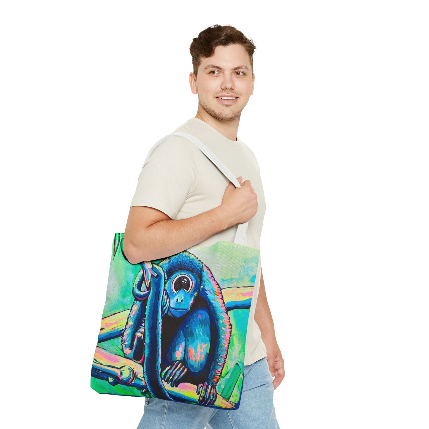 Premium Cyclops Monkey Tote Bag, Original Artist Design, Reusable Shopping Tote, Eco-Friendly