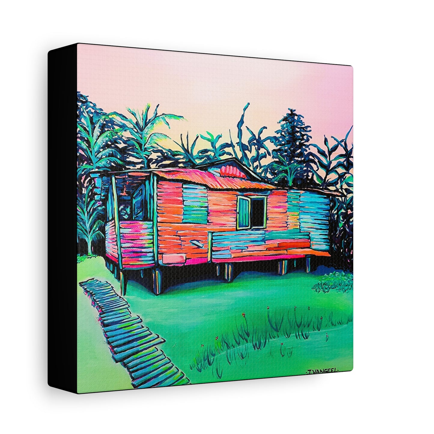 Luis Russell House Bocas Original Canvas Art Print, Gift, Unique Wall Decor