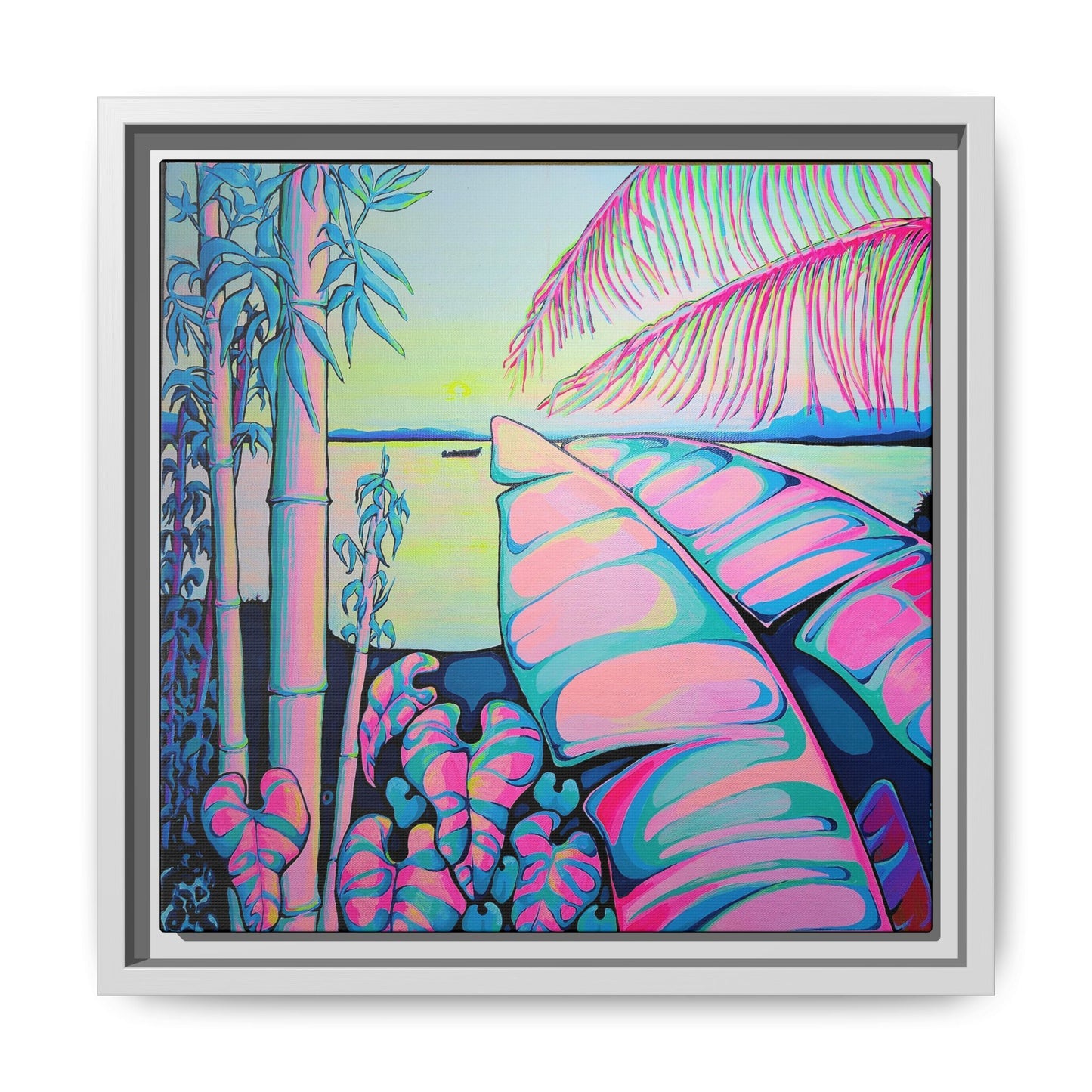 Framed Serenity Bocas Canvas Print