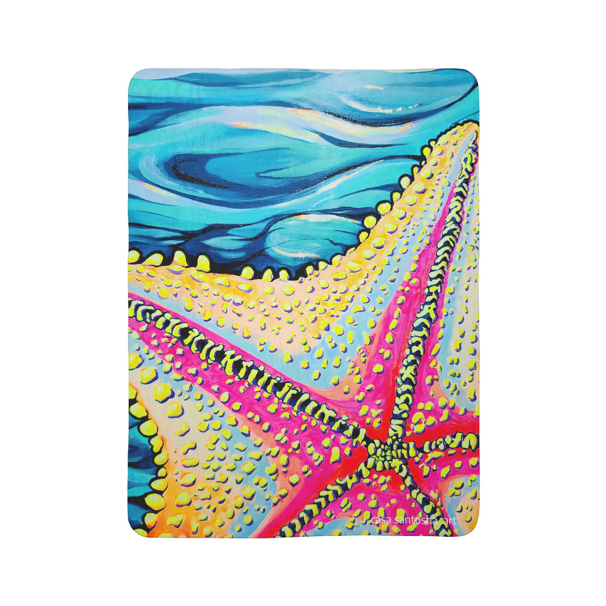 Starfish Beach Bocas Fleece Sherpa Blanket