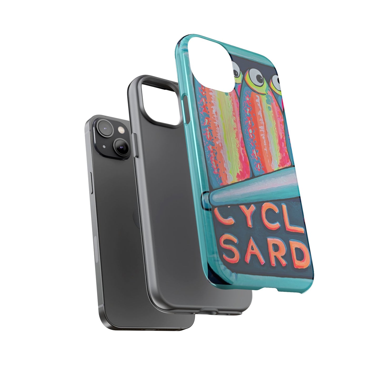 Neon Sardines Tough Phone Case
