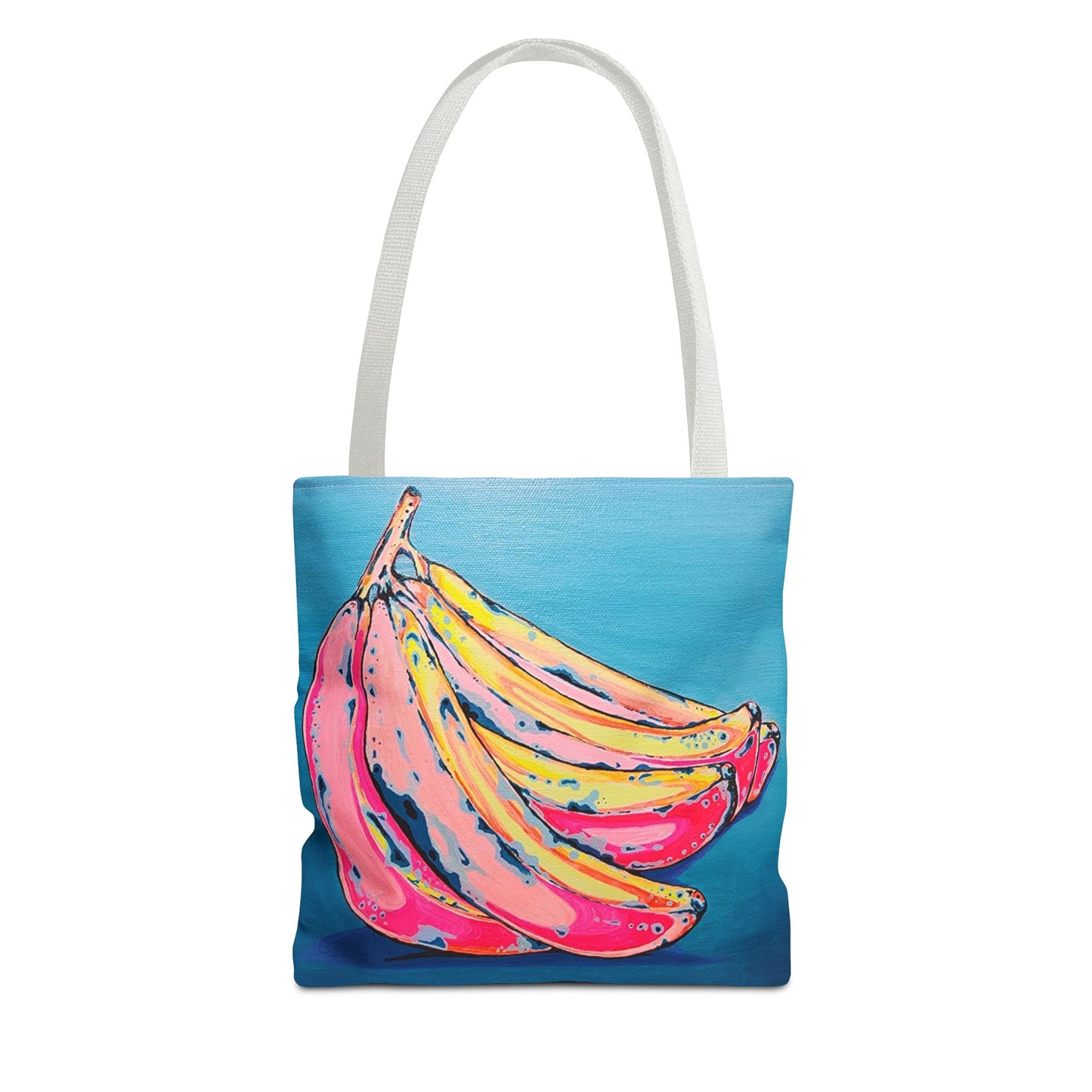Premium Neon Bananas Tote Bag, Original Artist Design, Reusable Shopping Tote, Eco-Friendly