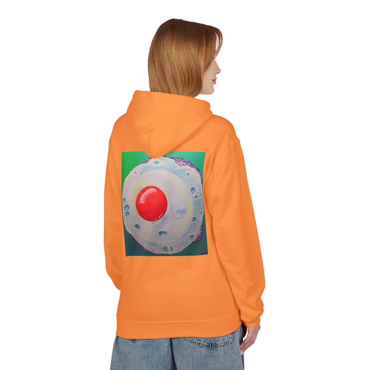 Unisex Neon Fried Egg Soft Hoodie