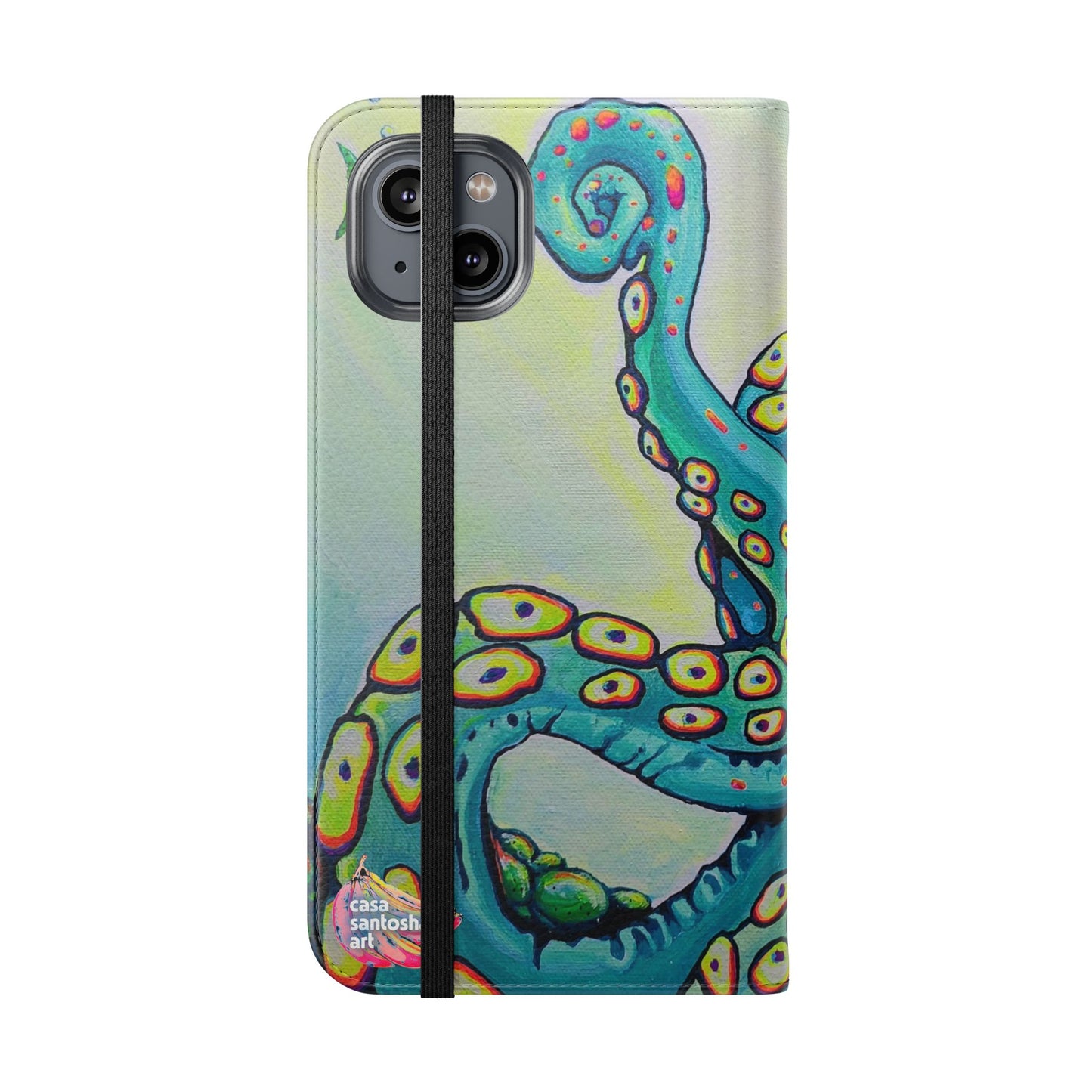 Cyclops Octopus Flip Phone Case – Wallet Cover with Card Slots