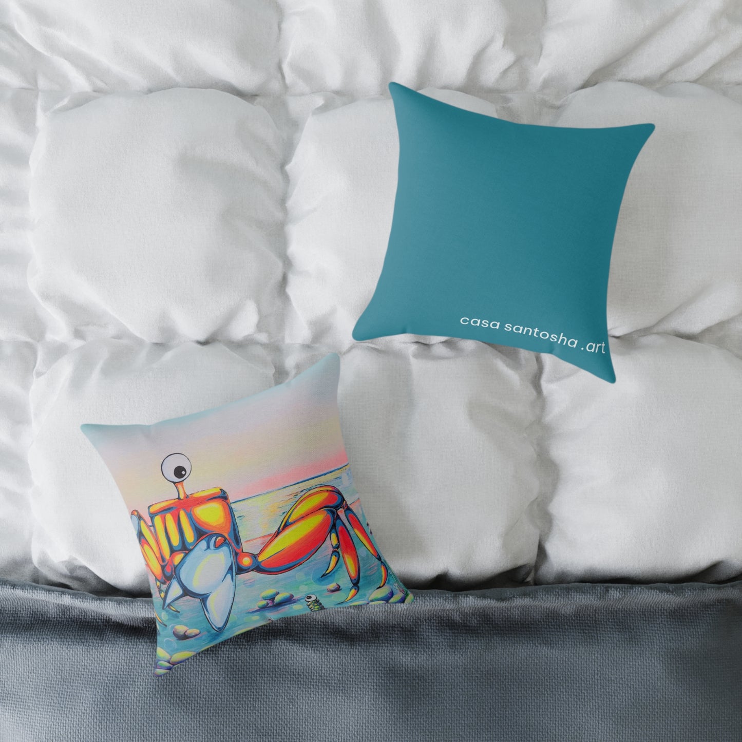 Cyclops Crab Art Canvas Decorative Pillow