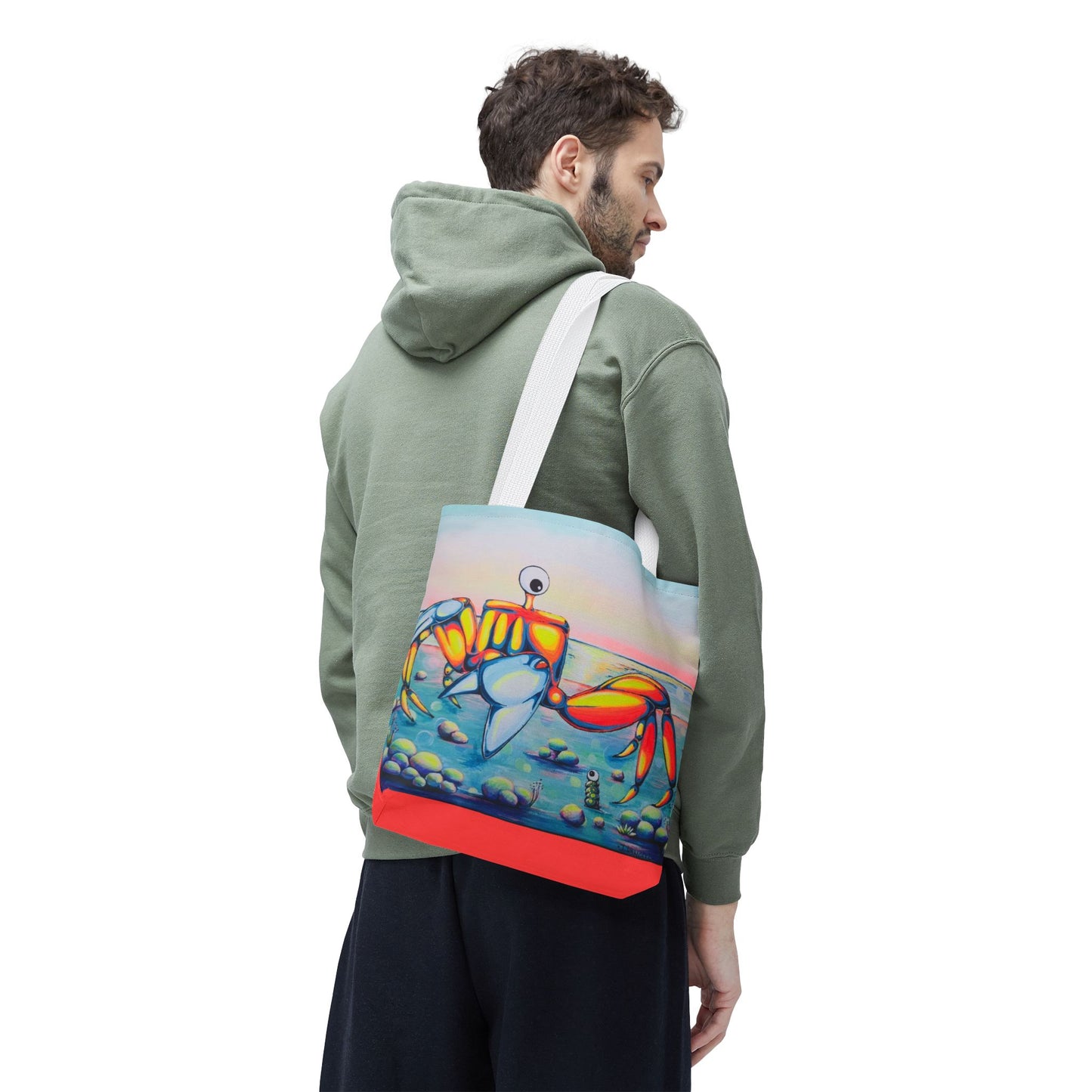 Premium Cyclops Crab Tote Bag, Original Artist Design, Reusable Shopping Tote,  Eco-Friendly