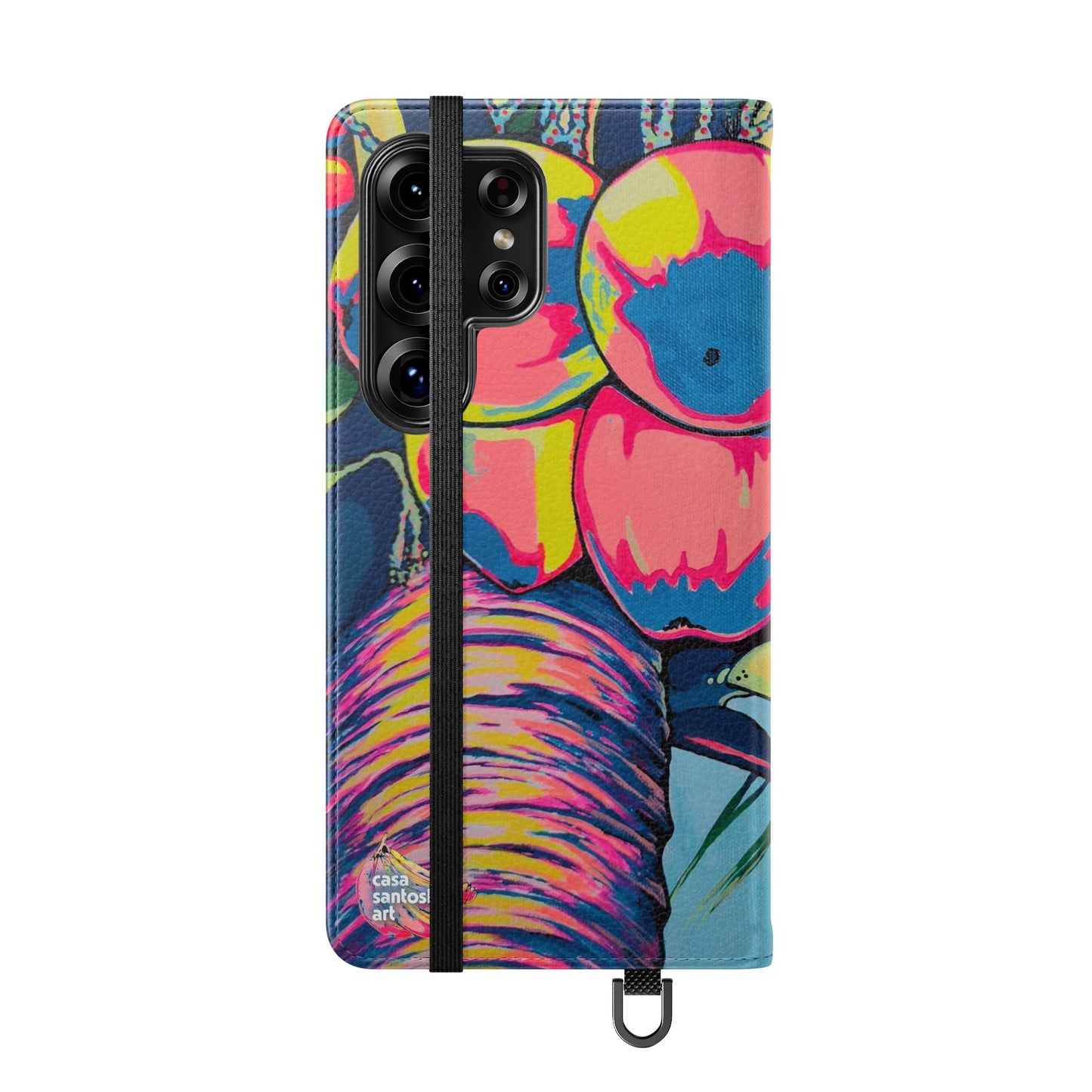 Neon Coconuts Flip Phone Case – Wallet Cover with Card Slots