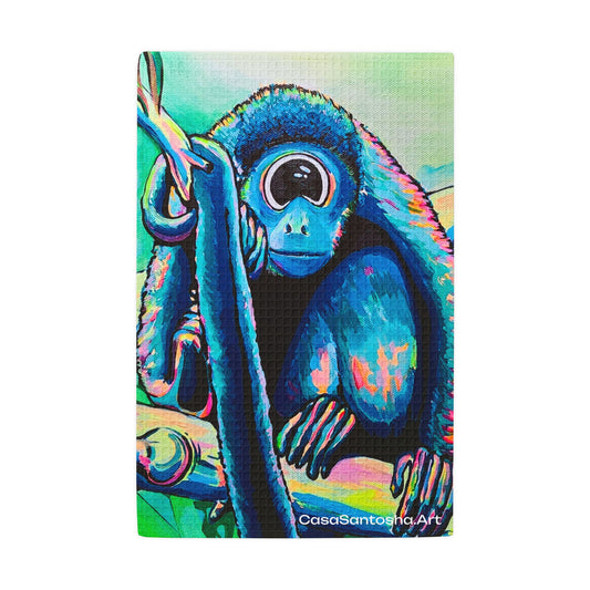 Cyclops Monkey Waffle Weave Kitchen Hand Towel