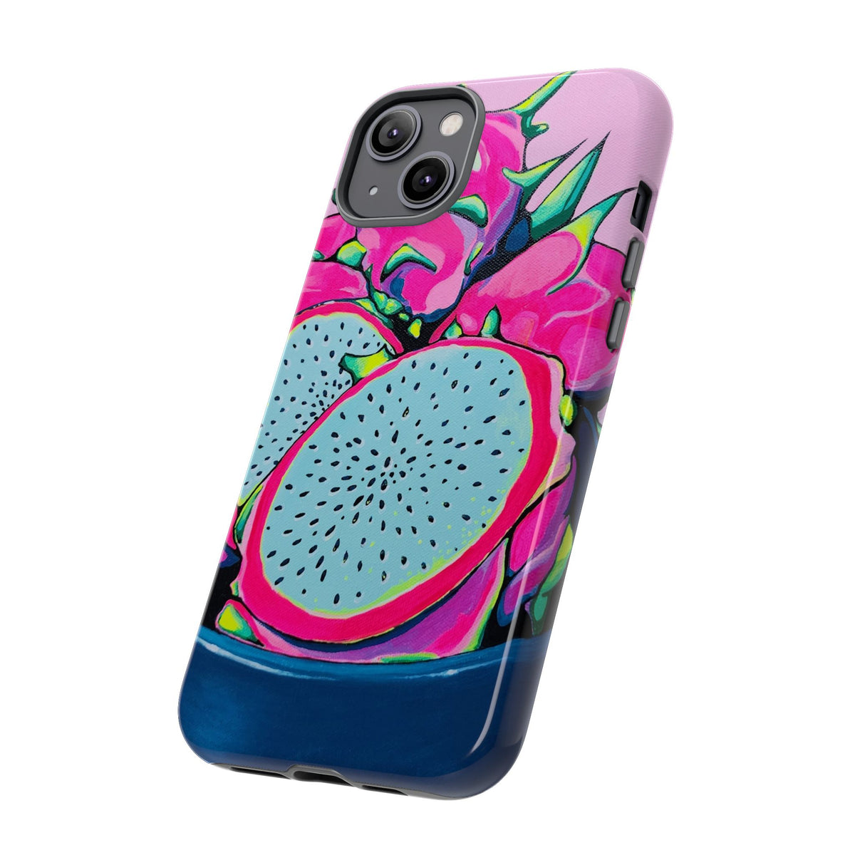 Coque de téléphone résistante Pitaya Rose Néon