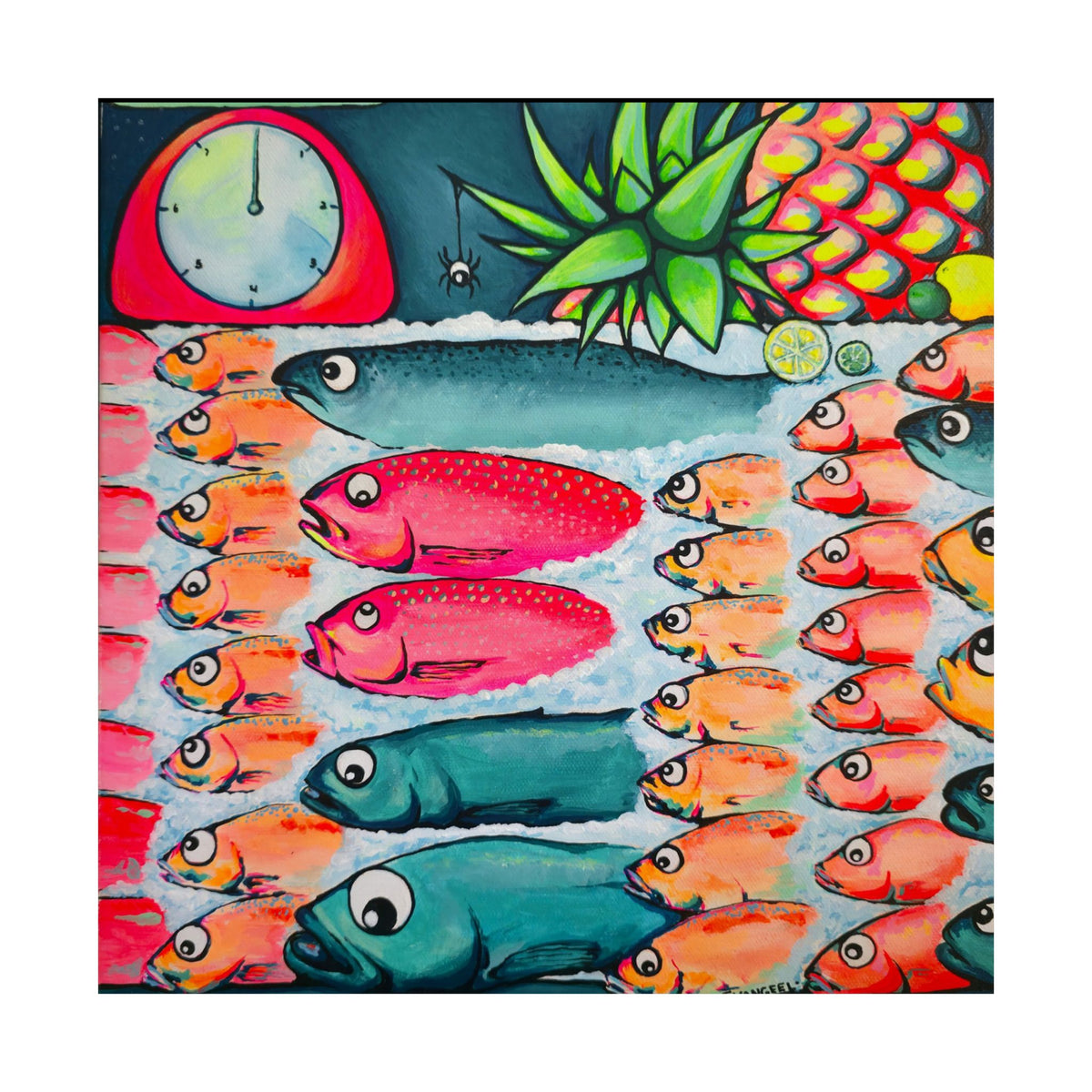 Neon Cabo Fish Market Giclée Art Poster