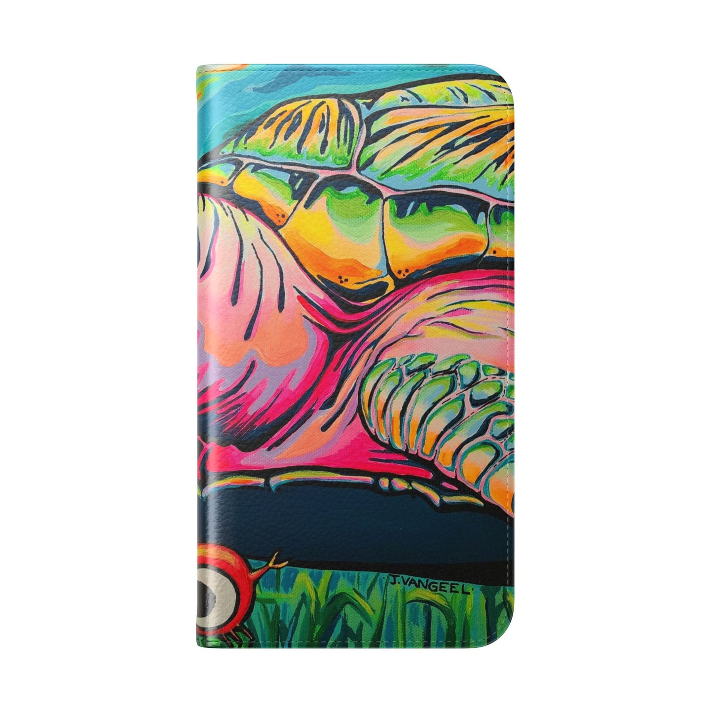 Cyclops Turtle Flip Phone Case – Wallet Cover with Card Slots