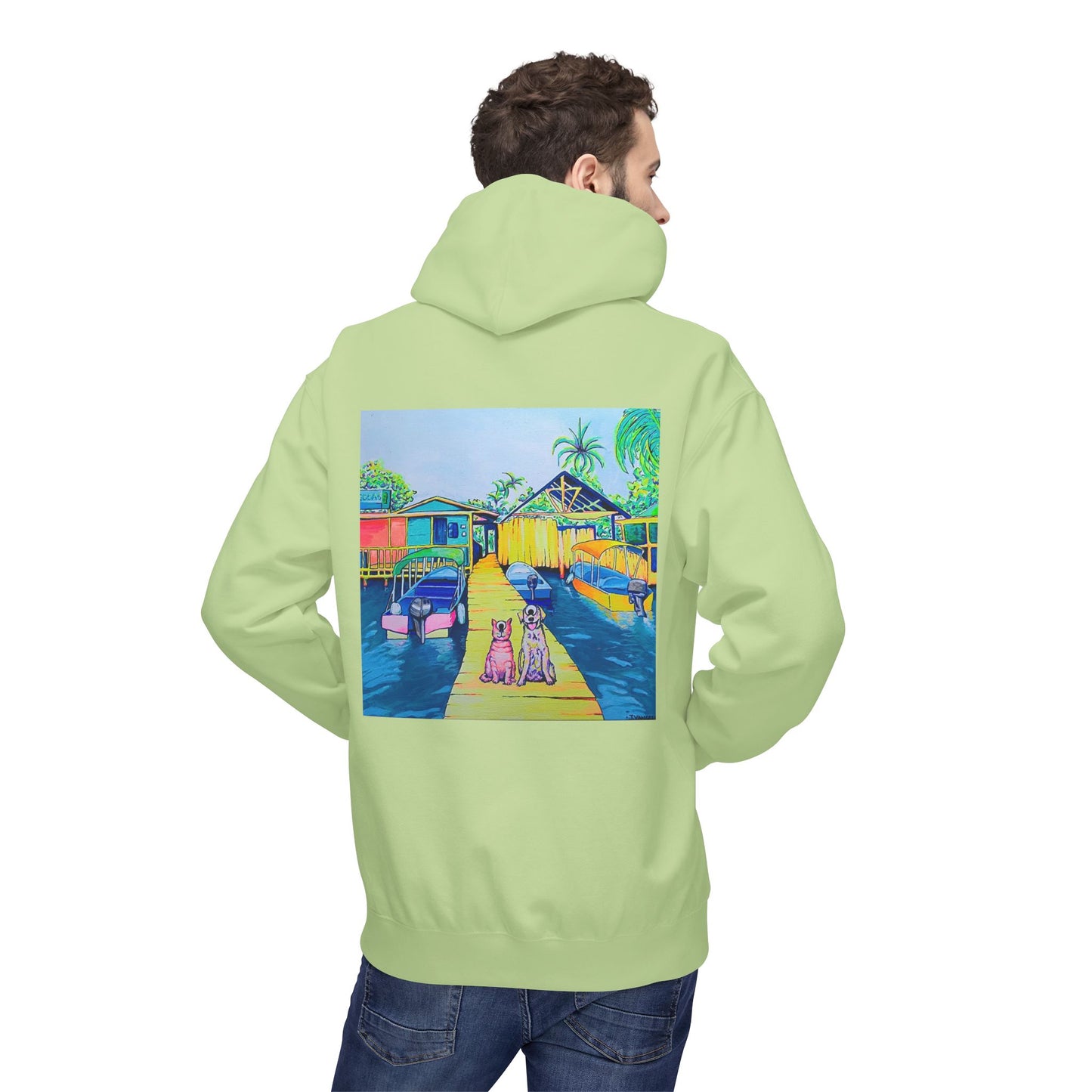 Unisex Cyclops Cat and Dog in Bocas Soft Hoodie