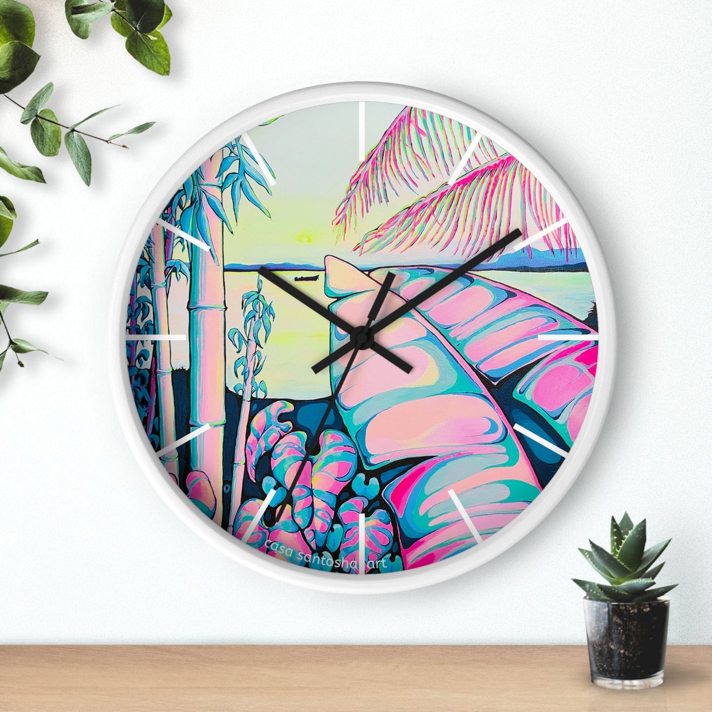 Horloge murale pop art Sérénité Bocas