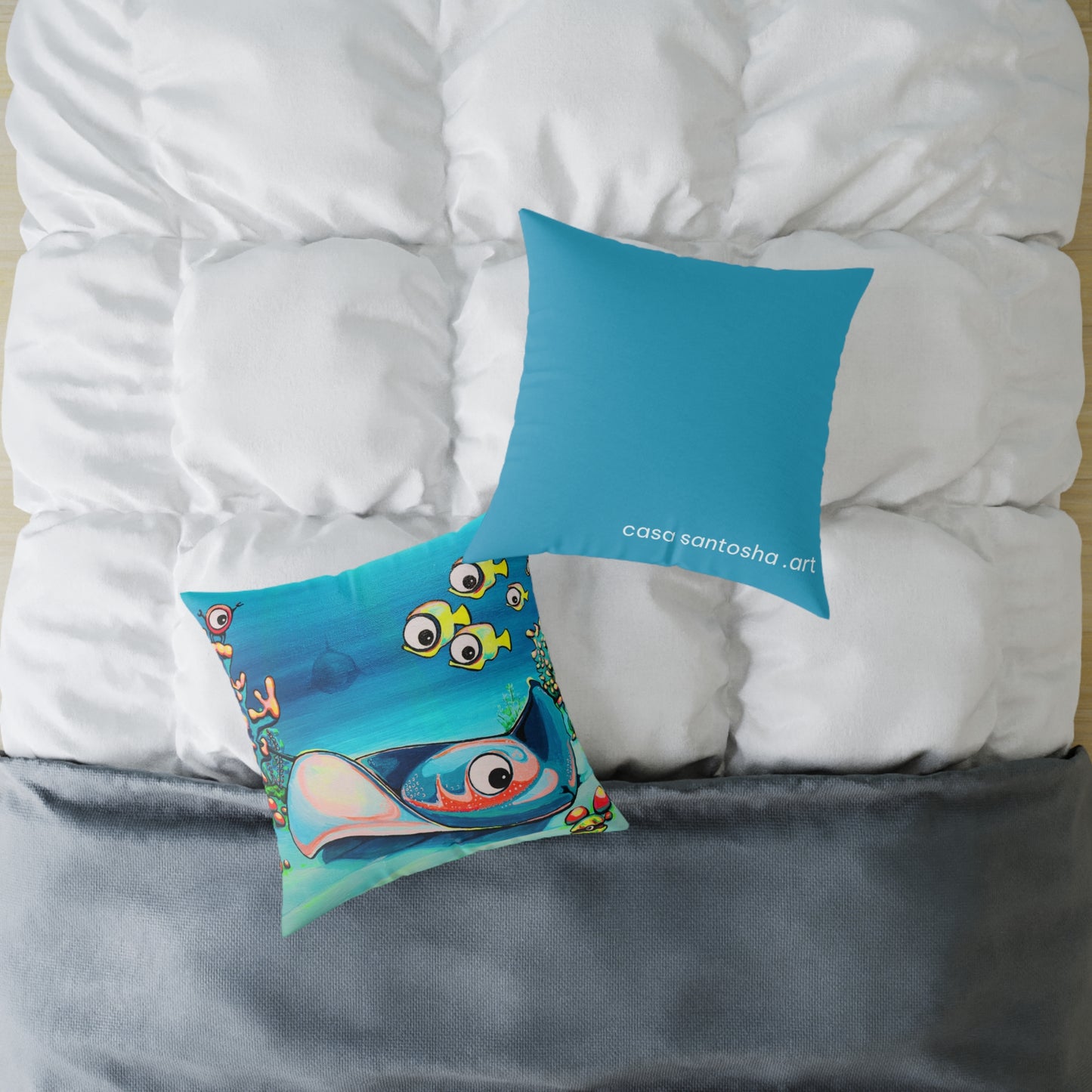 Cyclops Stingray Art Canvas Decorative Pillow